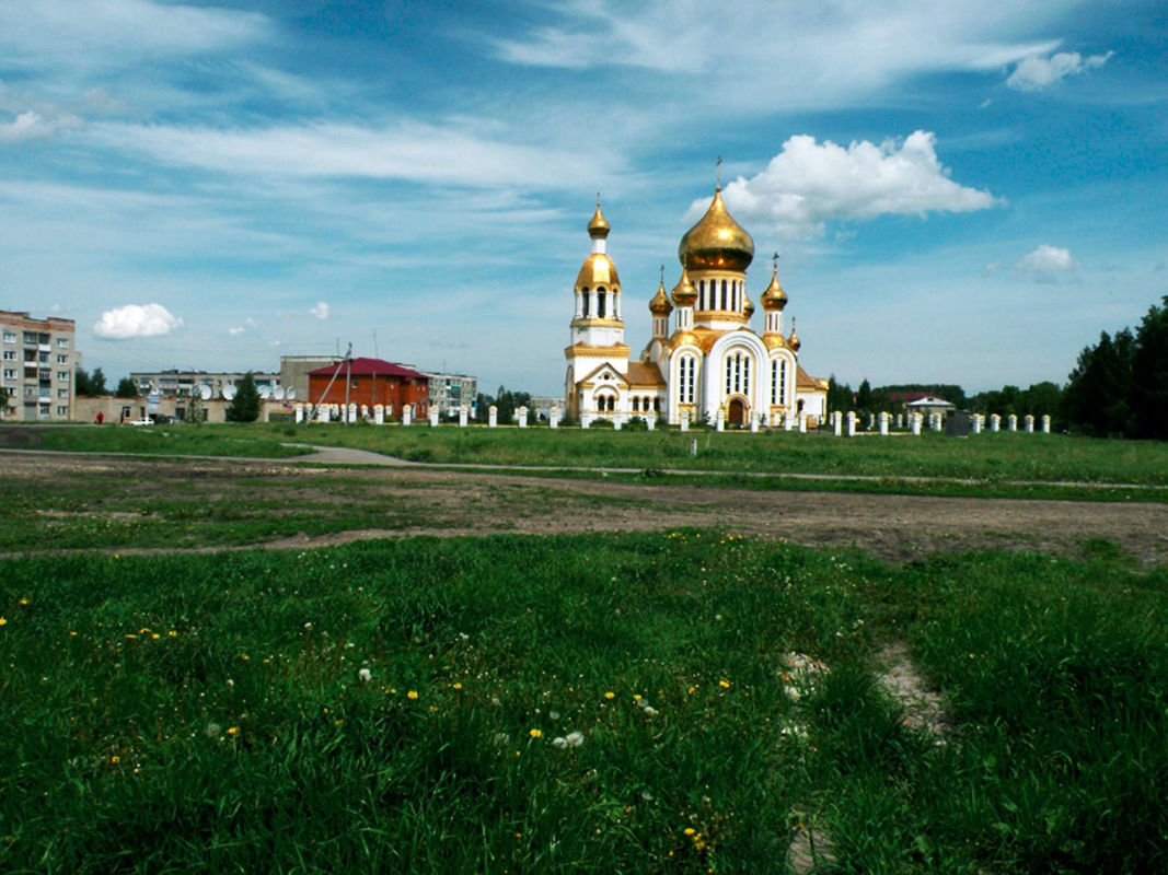 A new church in the village of Komsomolskoye, in the Republic of Mordovia, Russia